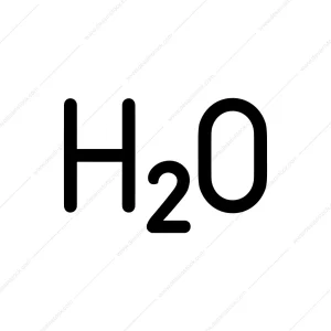 Simple Bold H2O Water Molecule Formula Science Element