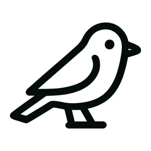 Outline Simple Bird Silhouette Drawing Shape Icon