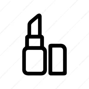 Outline Simple Lipstick Open Beauty Cosmetic Icon