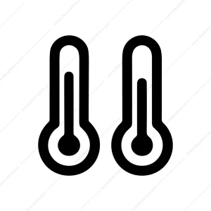 Outline Simple Thermometer Medical Temperature Instrument Icon