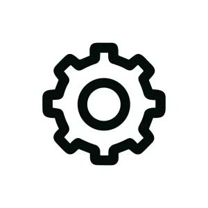 Outline Simple Gear Cogwheel Setting Configuration Process Icon