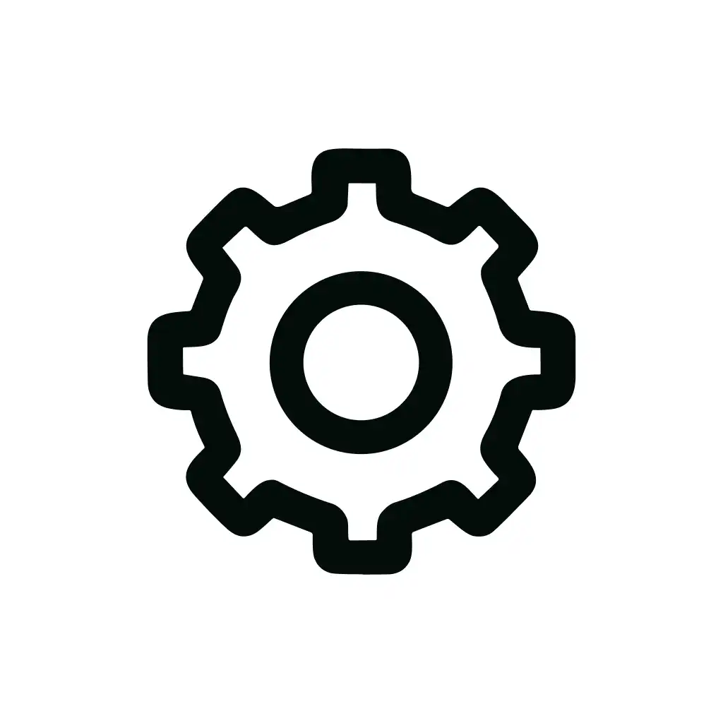 Outline Simple Gear Cogwheel Setting Configuration Process Icon