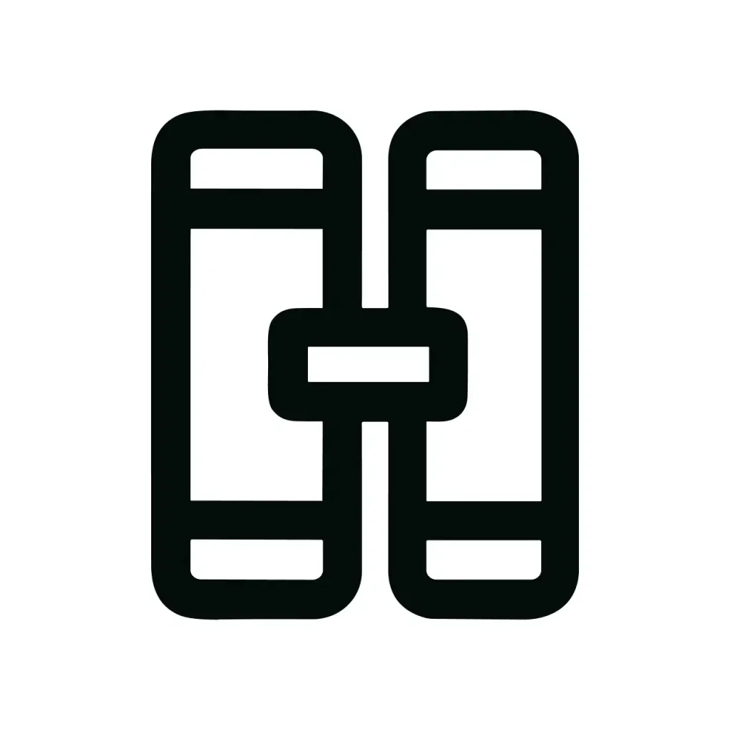 Minimalist Outline Binoculars Instrument for Discovery and Exploration Line Icon