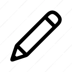 Minimalist Outline Pencil Writing Tool Education Icon