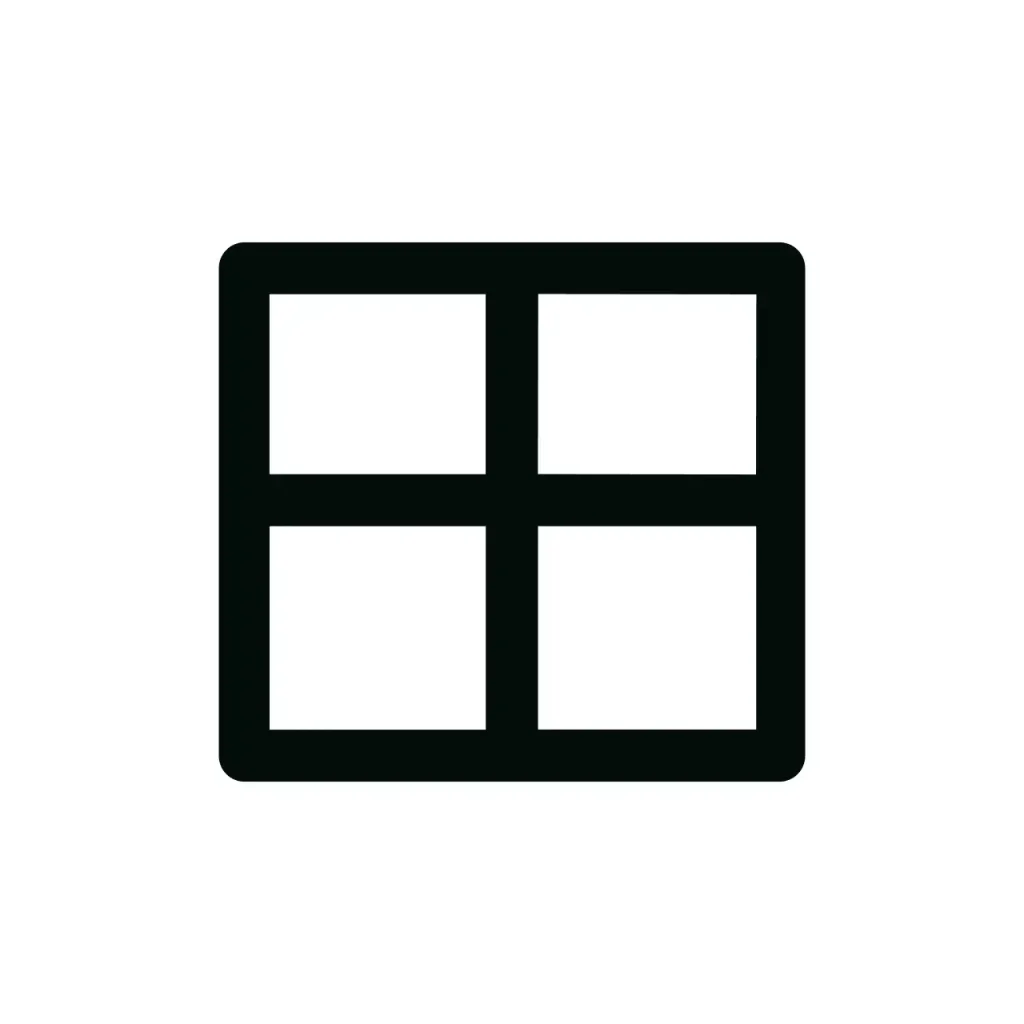 Simple Outline Grid Layout Minimalist Black and White Interface Element