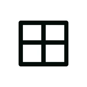 Simple Outline Grid Layout Minimalist Black and White Interface Element