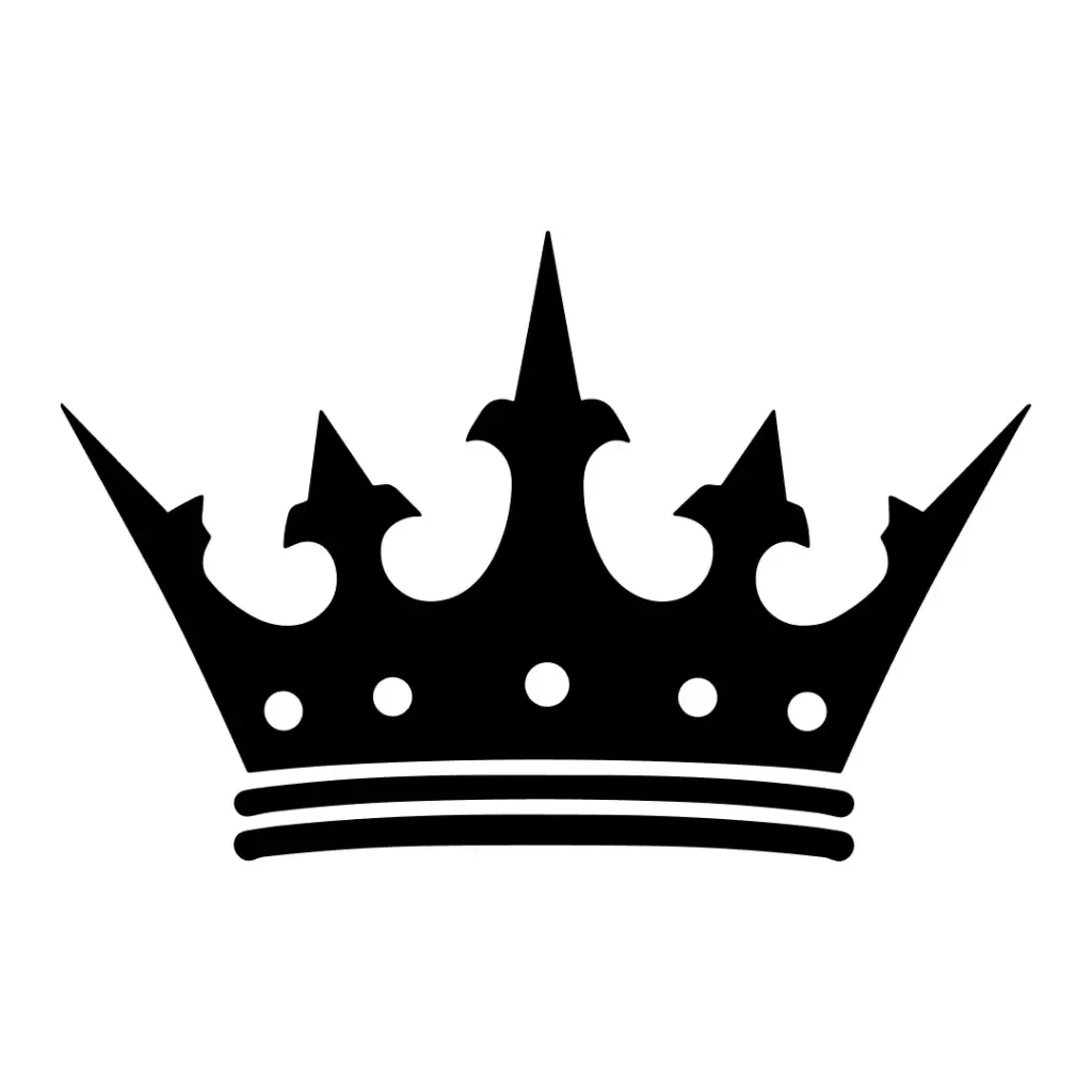 Simple Silhouette Royal Crown Authority Symbol Shape Icon