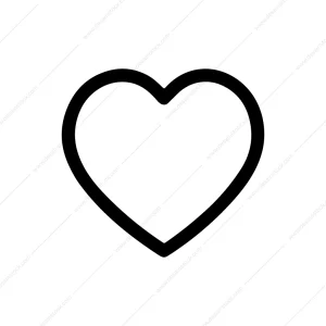 Simple Outline Heart Shape Romance Symbol Icon