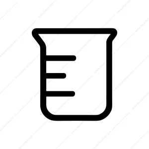 Simple Outline Measurement Beaker Chemistry Laboratory Glassware Icon