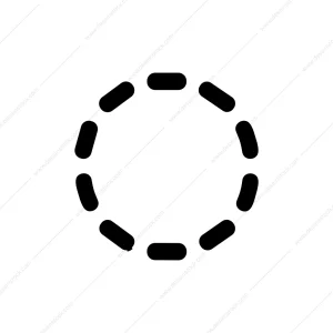 Dotted Line Circle Shape Circular Border Frame