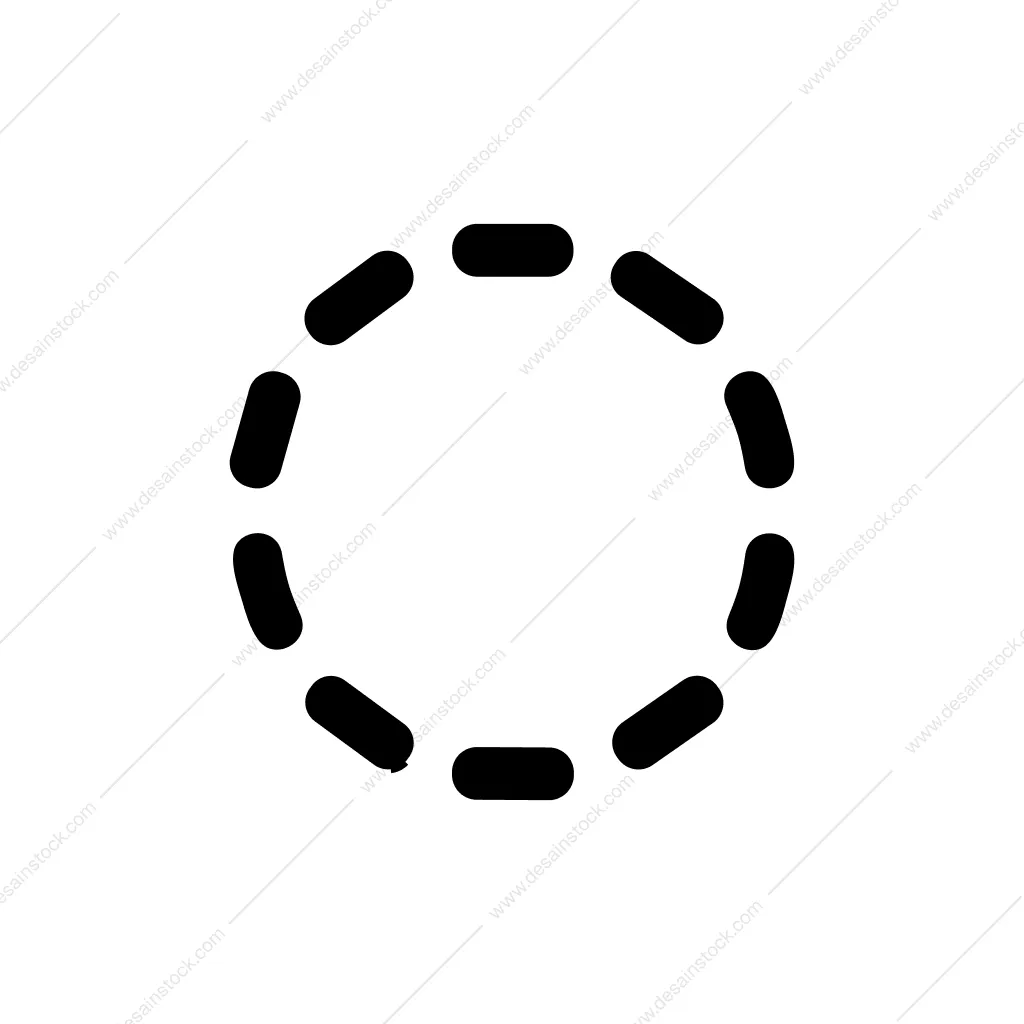 Dotted Line Circle Shape Circular Border Frame