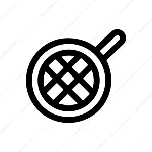 Outline Simple Waffle Icon Breakfast Delicious Food Symbol