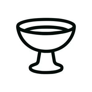 Minimalist Outline Goblet Icon of Elegant Drinkware for Celebrations