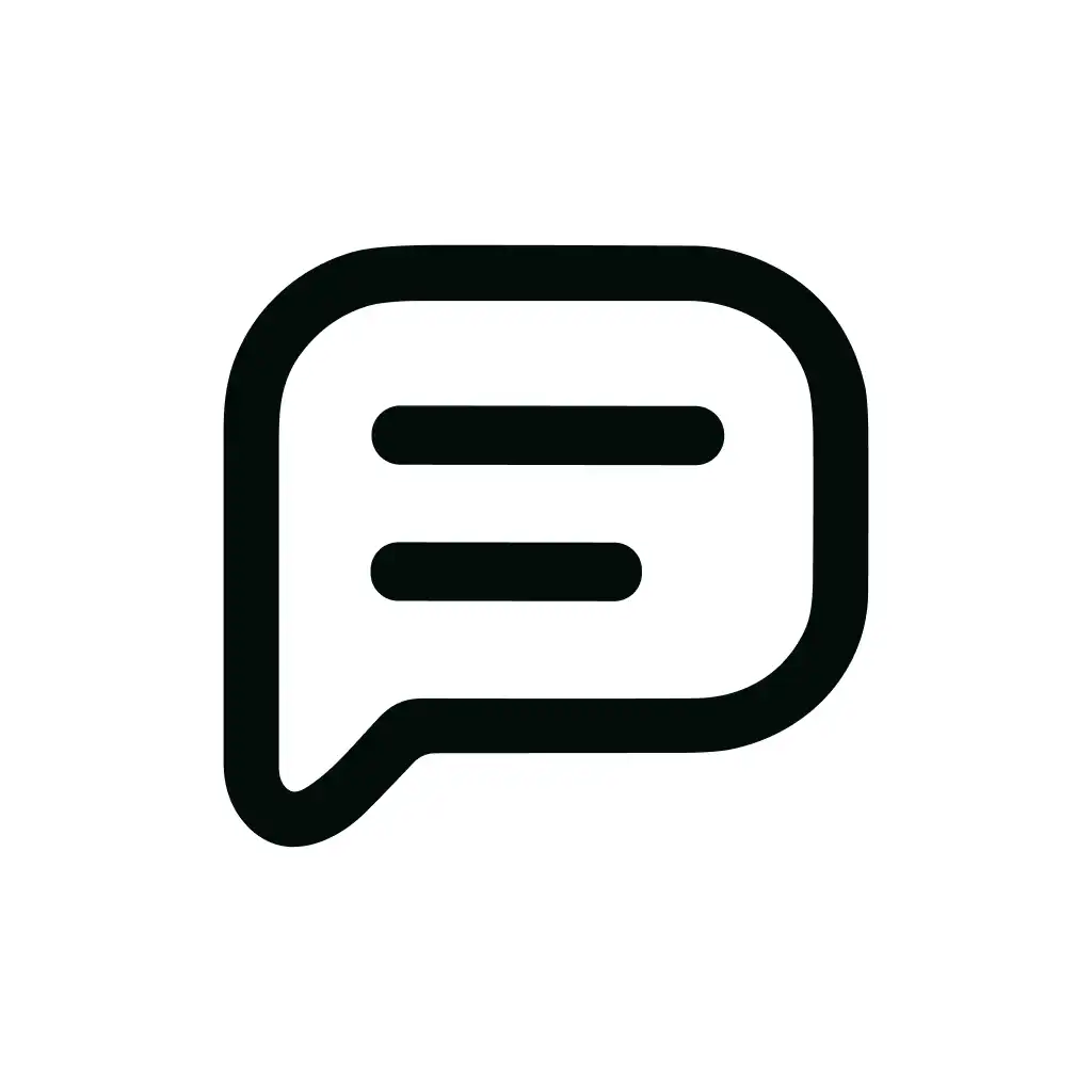 Outline Simple Message Bubbles Chatting Communication Minimalist Interface Icon