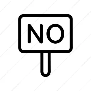 Simple Line No Signboard Negative Message Concept
