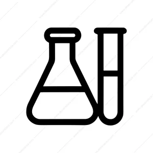 Line Drawing Laboratory Glassware Chemical Flask Equipment Icon