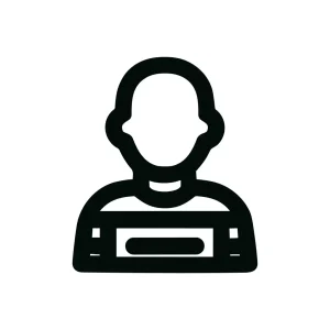 Simple Outline Man Profile Avatar Sign Icon