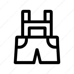 Outline Simple Overalls Dungarees Apparel Clothing Flat Icon