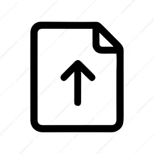 Line Art Document Upload Symbol Shape Icon