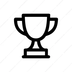 Simple Line Style Trophy Award Cup Icon Element