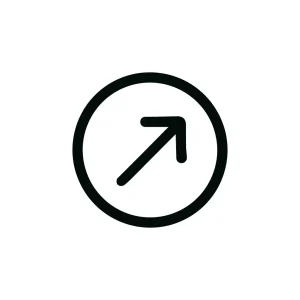 Simple Outline Arrow Circle Directional Navigation Sign