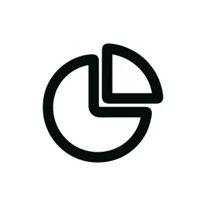 Bold Outline Pie Chart Slice Data Icon