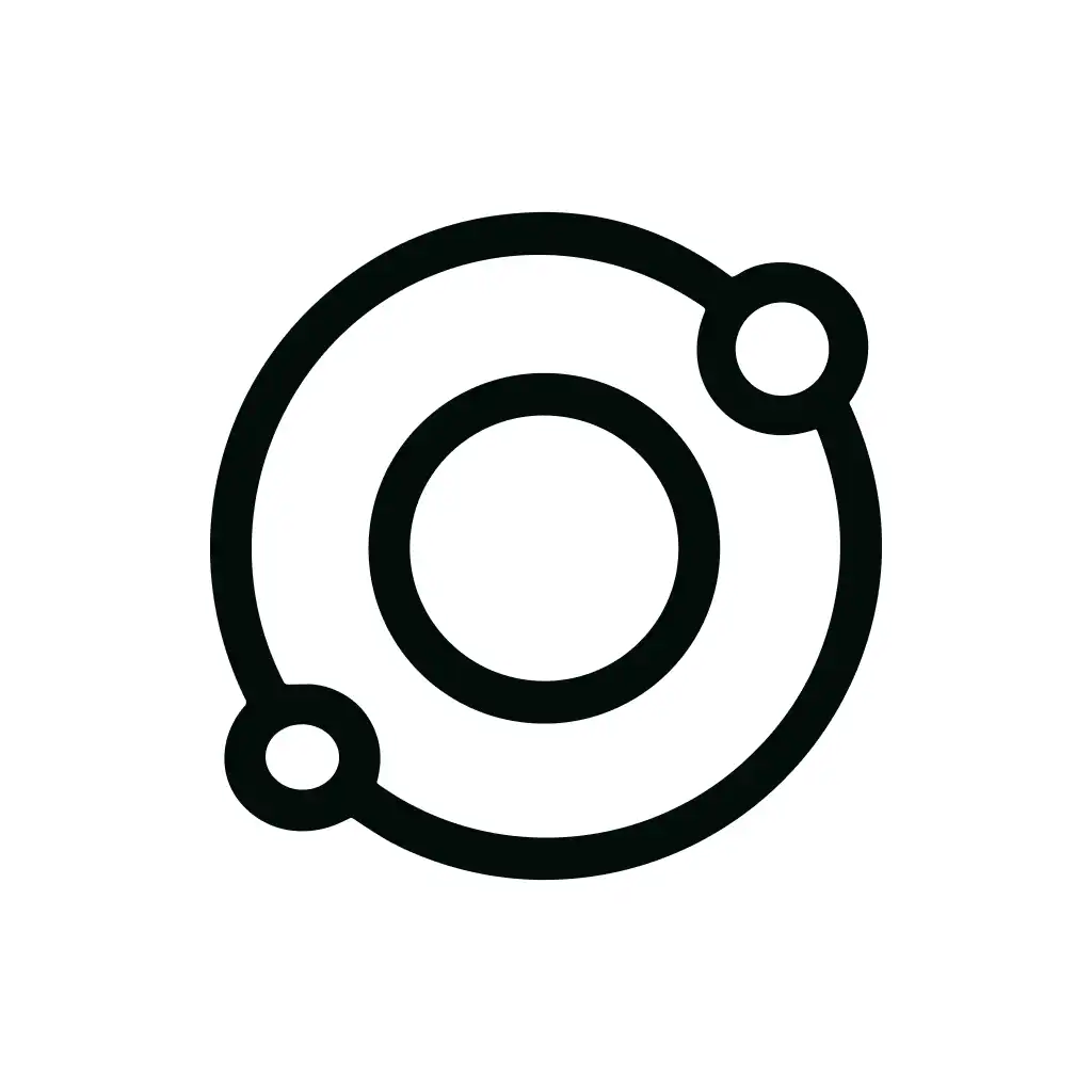 Outline Linked Circle Network Connection Shape Symbol