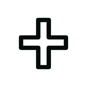 Bold Line Rounded Plus Sign Addition Symbol Icon