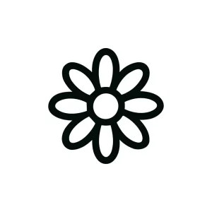 Simple Outline Cute Flower Blossom Spring Icon