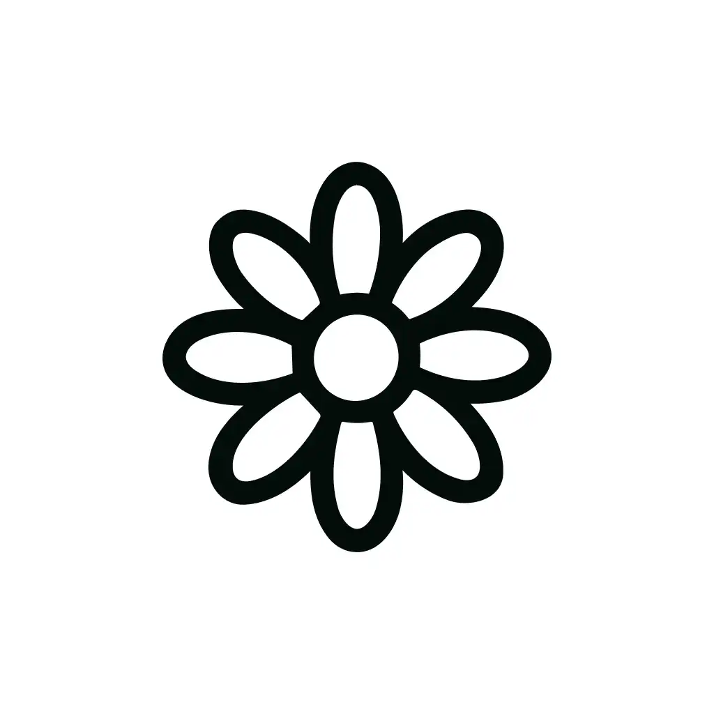 Simple Outline Cute Flower Blossom Spring Icon