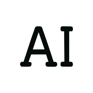 Bold Lettering AI Initial Type Text Illustration