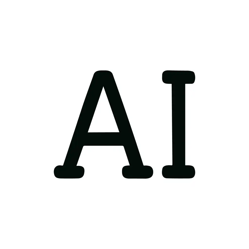 Bold Lettering AI Initial Type Text Illustration