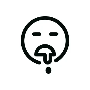 Line Art Drolling Face Expression Shape Icon