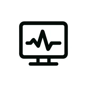 Line Minimalist Monitor Pulse Medical Diagnostic Icon