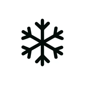 Simple Line Art Snowflake Winter Season Weather Symbol Icon
