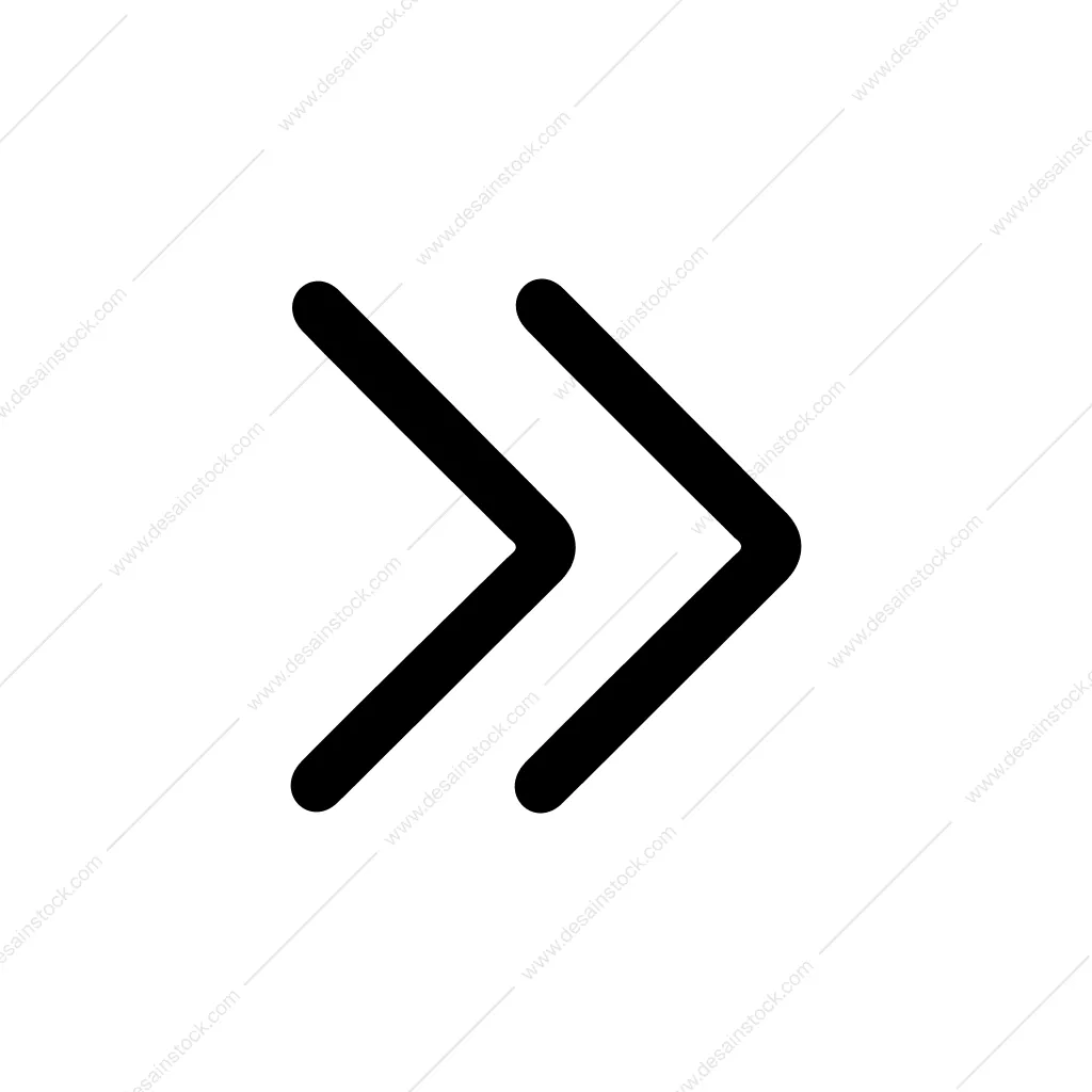 Simple Bold Double Arrow Forward Navigation Sign