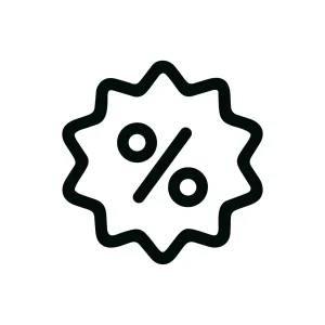 Outline Handdrawn Discount Tag Percentage Sign Shape Icon
