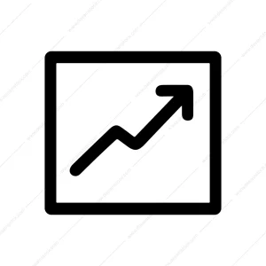 Minimalist Line Arrow Upward in Square Icon