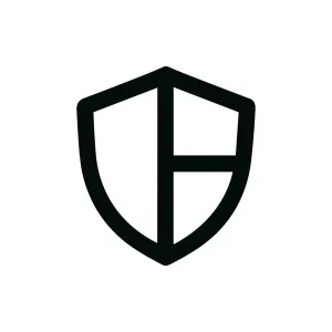 Simple Outline Modern Shield Security System Symbol