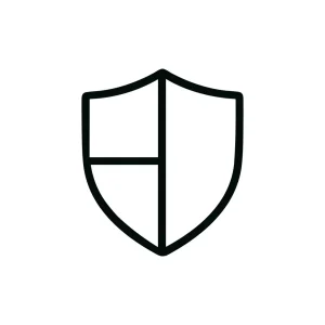 Outline Minimalist Decorative Shield Security Icon Graphic