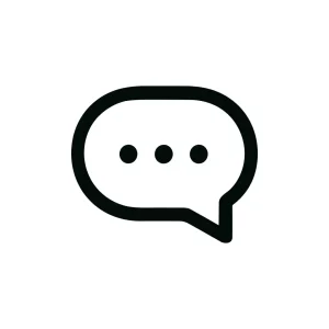 Outline Minimalist Chat Bubble Speech Balloon Message Icon