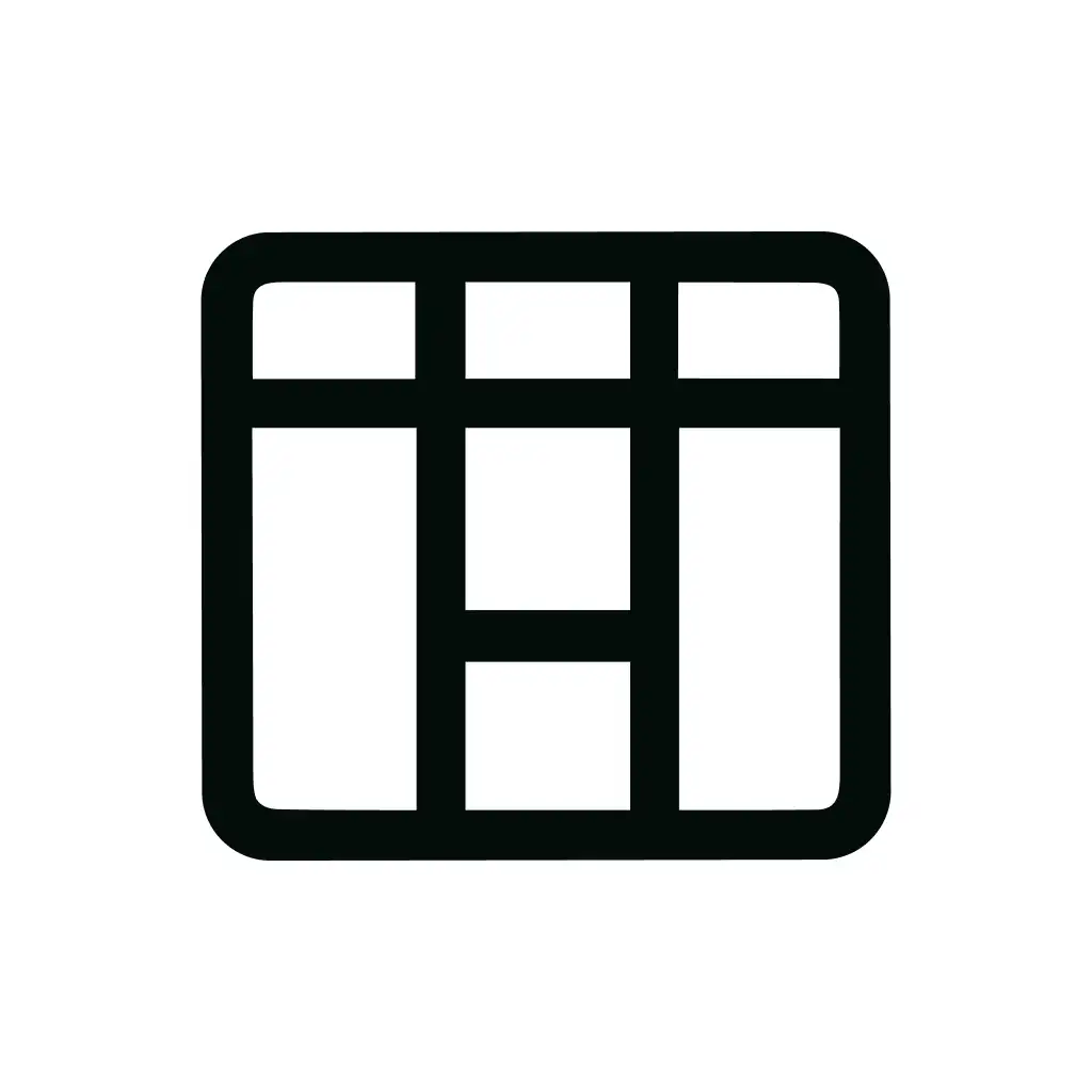 Line Art Layout Grid Interface Application Icon