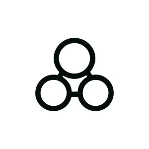 Simple Line Circle Connection Network Abstract Icon