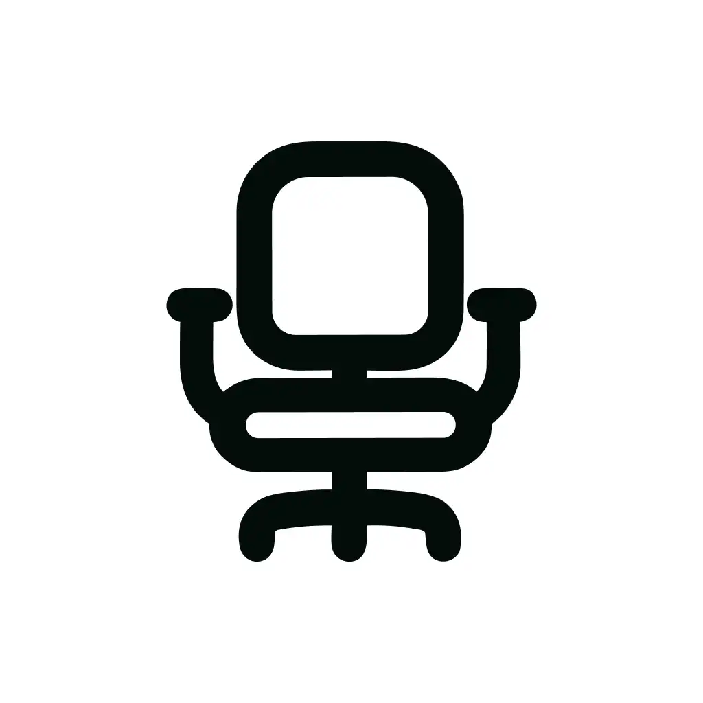 Minimalist Outline Office Chair Seat Furniture Icon