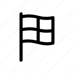 Minimalist Handdrawn Simple Flag Symbol Shape Icon