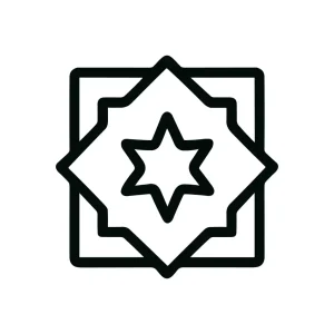 Outline Geometric Star Ornament Shape Abstract Icon