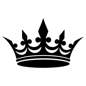 Bold Silhouette Crown Monarch Symbol Royal Icon