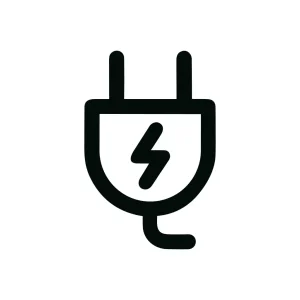 Minimalist Outline Power Plug Electric Socket Icon