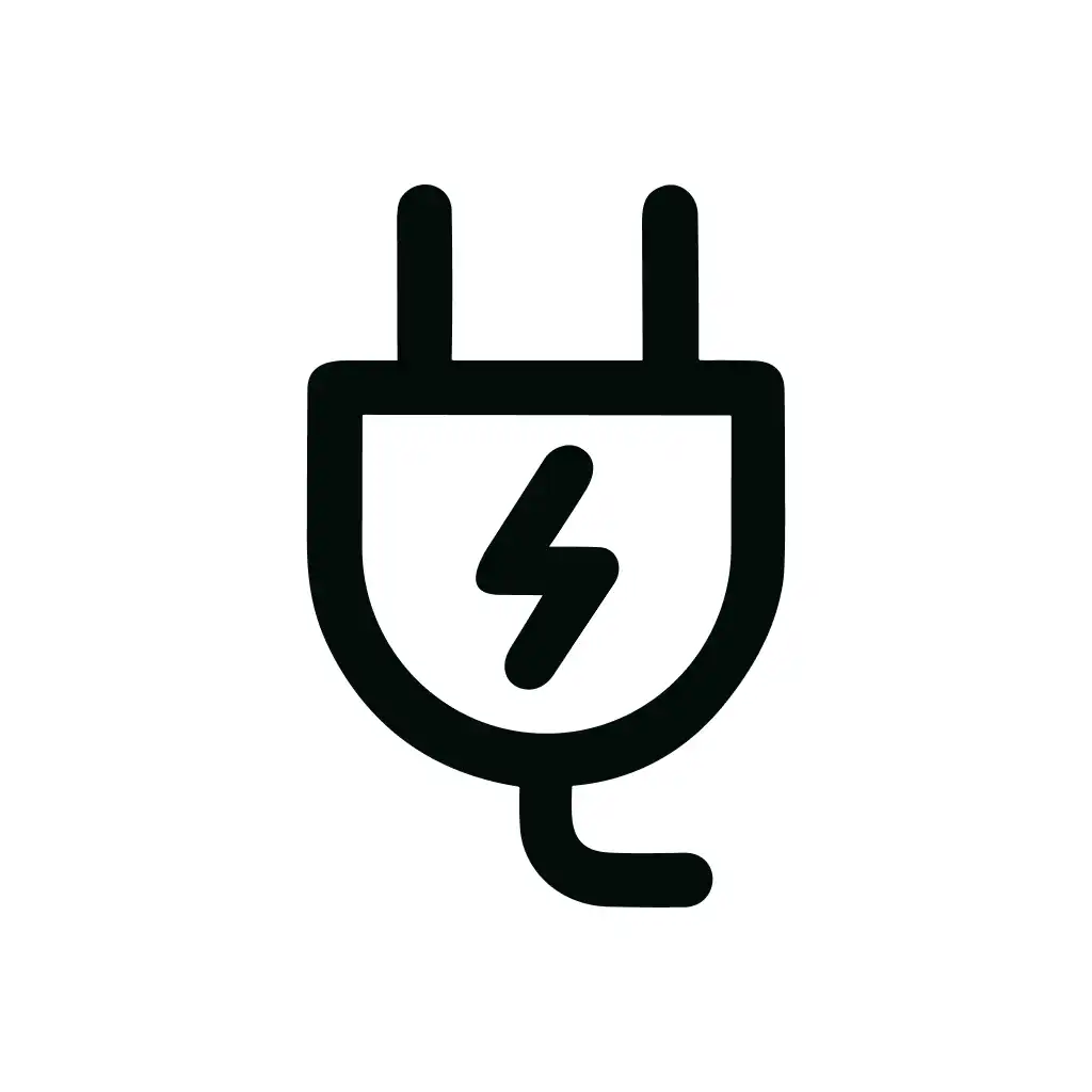 Minimalist Outline Power Plug Electric Socket Icon