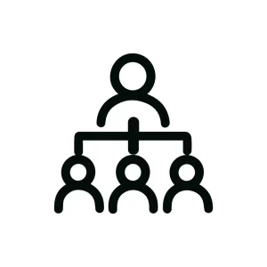 Outline Simple Hierarchy Structure Chart Organization Icon